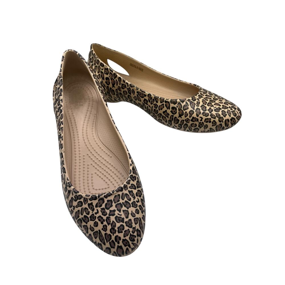 Leopard Print Crocs Ballet Flats 8